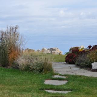 Walkway by ocean